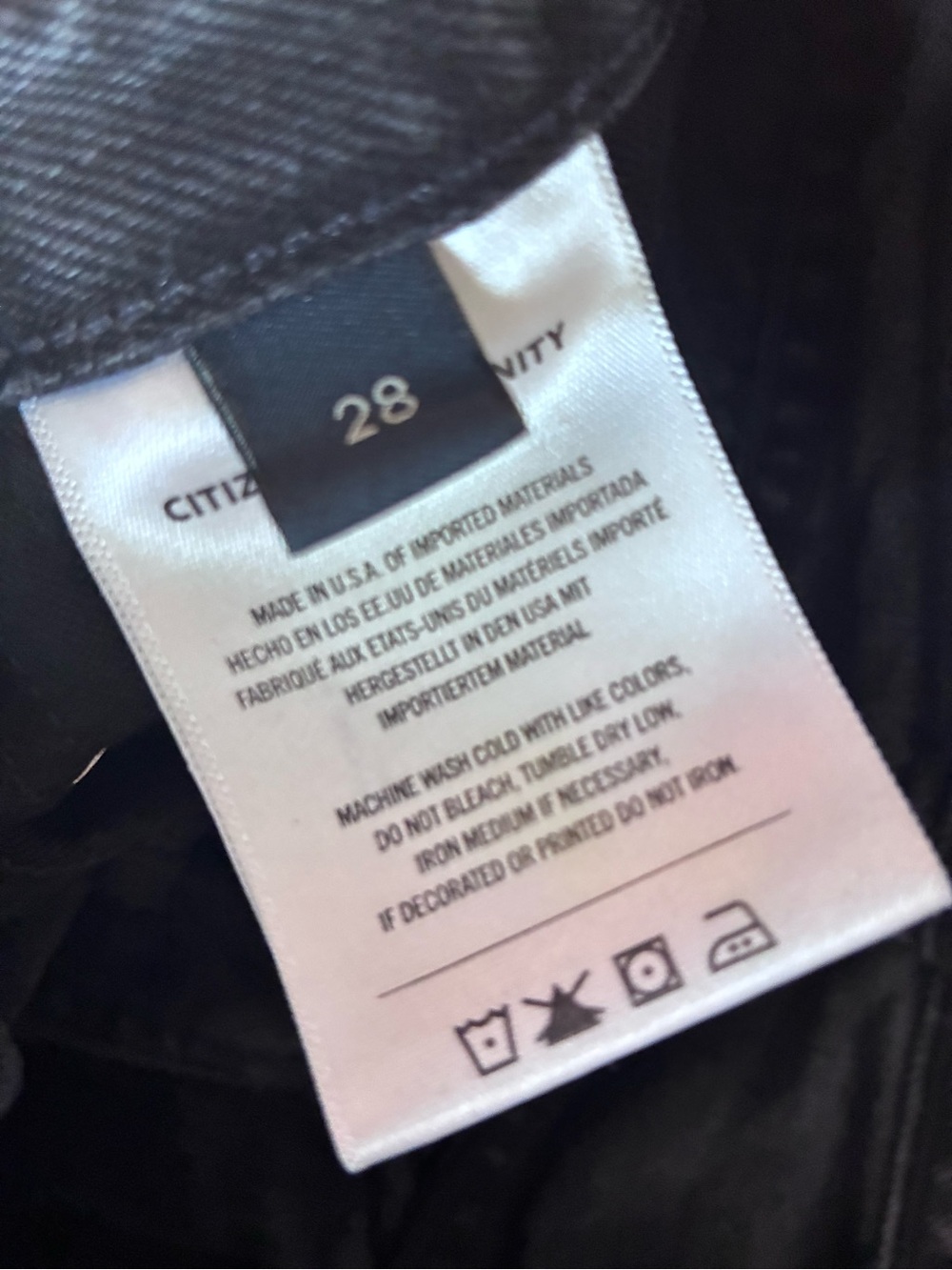 Citizens Of Humanity Black Wide-Leg Raw-Hem Jeans - Picture 3 of 3